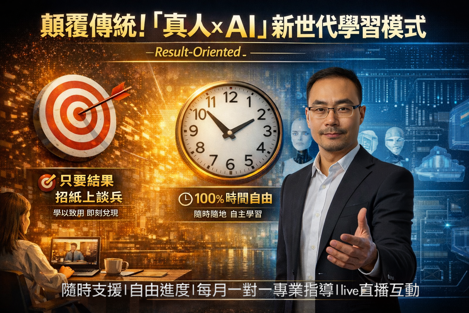 顛覆傳統！「真人 x AI」新世代學習模式 — Result-Oriented